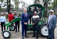 Electric tractor created by Irish company unveiled in Ethiopia