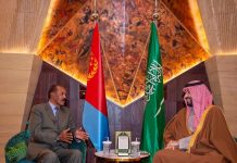 Saudi Crown Prince and Eritrean President Reinforce Bilateral Relations Through High-Level Message
